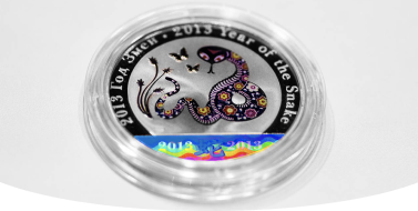 Collectible coins and medals with hologram